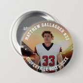 Uw sportfoto | Gepersonaliseerde Team Photo Button (Voorkant /achterkant)