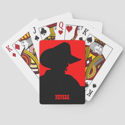 UW STAAT  tekstcowboy Pokerkaarten (Achterkant)