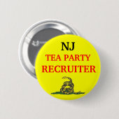 Uw staatsTEA PARTY RECRUITER Ronde Button 5,7 Cm (Voorkant /achterkant)