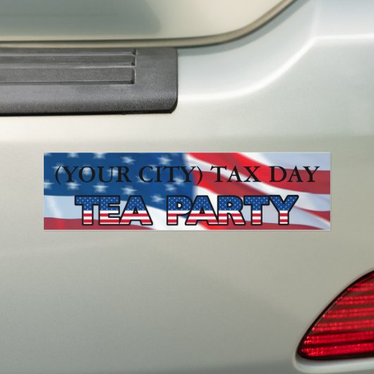 (UW STAD) BELASTINGDAGEN TEPARTIJ BUMPERSTICKER (Op auto)