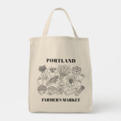 Uw stad/dorp boerenmarkt tote bag (Achterkant)