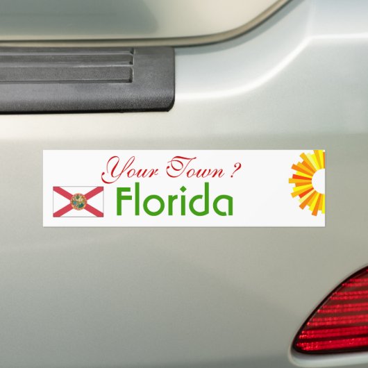 Uw stad - FLORIDA-BUMPERSTICKER Bumpersticker (Op auto)