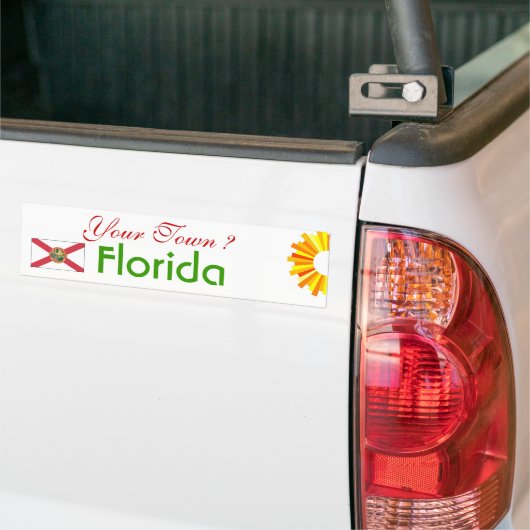 Uw stad - FLORIDA-BUMPERSTICKER Bumpersticker (Op Truck)