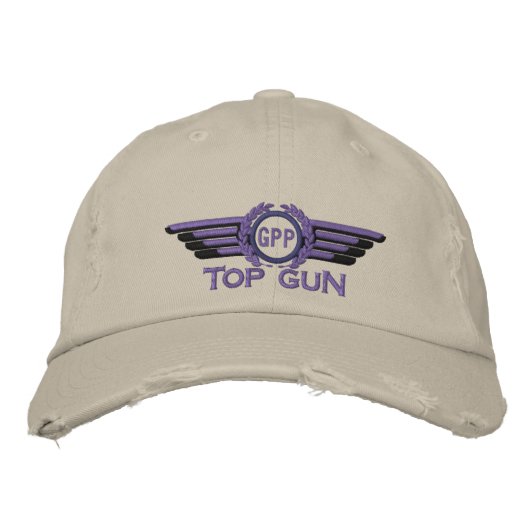Uw Star Monogram Aviation Laurels Pilot Wings Geborduurde Pet (Voorkant)