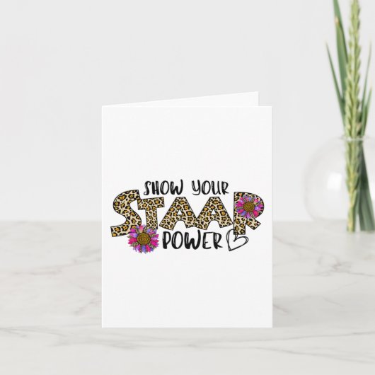Uw Start Power Leopard Teacher Testing examen Test Kaart (Voorkant)