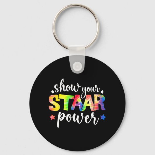 Uw Start Power Teacher Testing Examen Dag Cut Sleutelhanger (Voorkant)