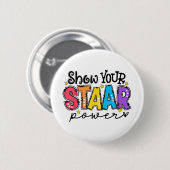 Uw Start Power Teacher Testing Examen Testdag Ronde Button 5,7 Cm (Voorkant /achterkant)