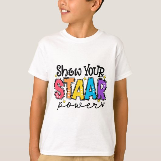 Uw Start Power Teacher Testing Examen Testdag T-shirt (Voorkant)