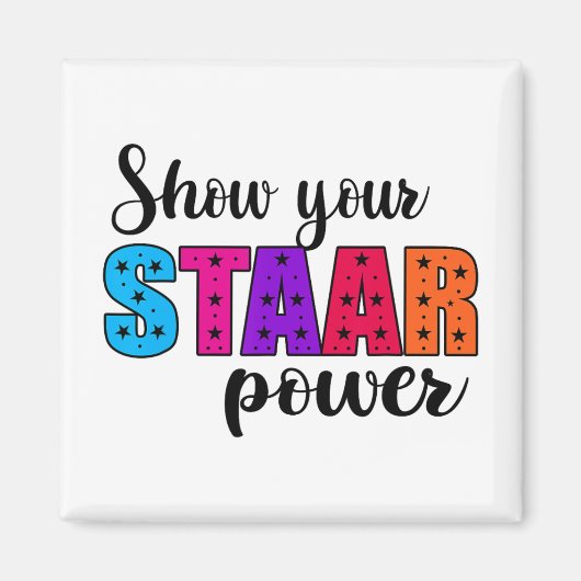 Uw Start Power Test Dag Leraar Magneet (Voorkant)