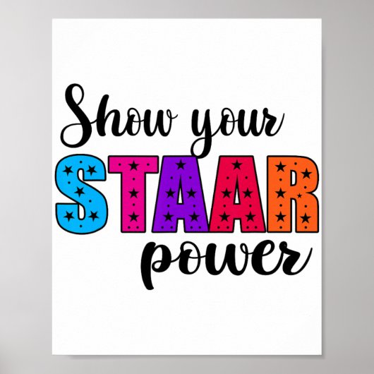 Uw Start Power Test Dag Leraar Poster (Voorkant)