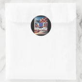 Uw stem1 ronde sticker (Tas)