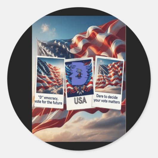 Uw stem1 ronde sticker (Voorkant)