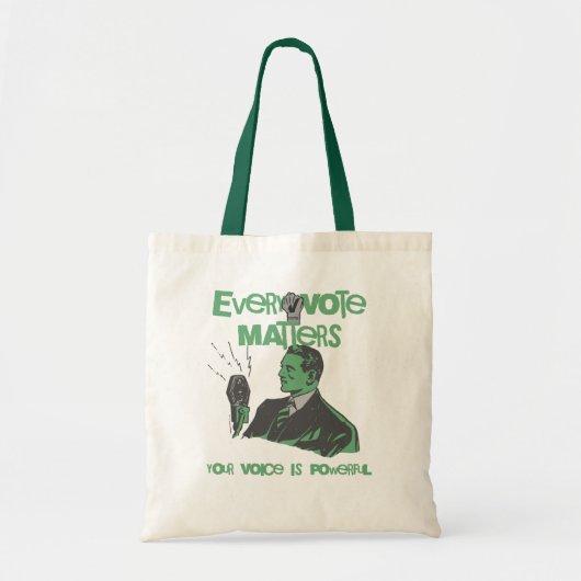 Uw stem doet er toe Verkiezingen Politiek Groen ge Tote Bag (Voorkant)