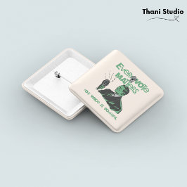 Uw stem doet er toe Verkiezingen Politiek Groen ge Vierkante Button 5,1 Cm