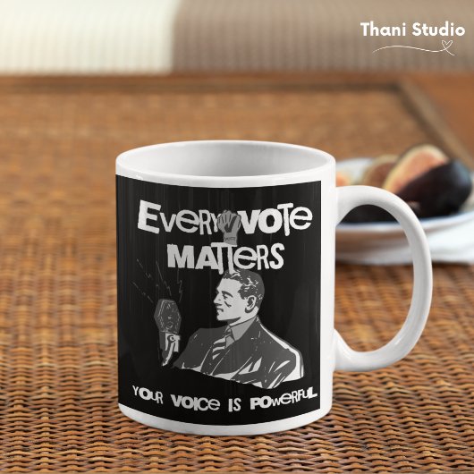 Uw stem doet er toe Verkiezingsbeleid Wit gedrukt Koffiemok