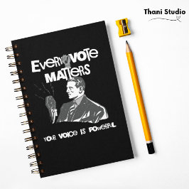 Uw stem doet er toe Verkiezingsbeleid Wit gedrukt Notitieboek