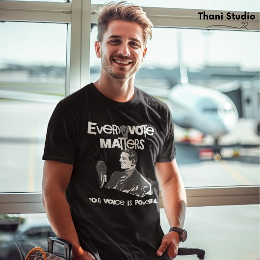 Uw stem doet er toe Verkiezingsbeleid Wit gedrukt T-shirt