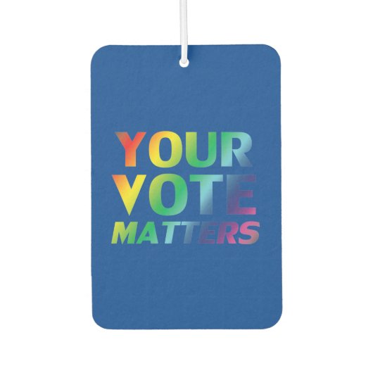 "Uw stem doet ertoe" Blue pride lgbtq luchtverfris Luchtverfrisser (Voorkant)