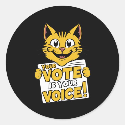 Uw stem in uw stem! Sticker (Voorkant)