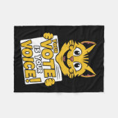 Uw stem in uw stem! Sticker Fleece Deken (Voorkant (Horizontaal))