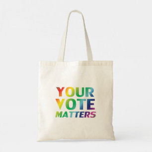 " uw stem is belangrijk " canvas tas van de voorst
