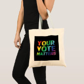 " uw stem is belangrijk " canvas tas van de voorst (Voorkant (product))