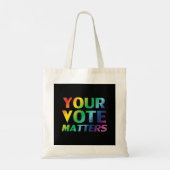 " uw stem is belangrijk " canvas tas van de voorst (Achterkant)