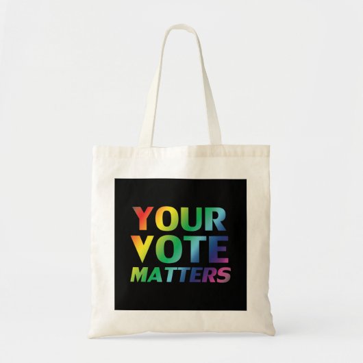 " uw stem is belangrijk " canvas tas van de voorst (Voorkant)