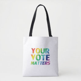 " uw stem is belangrijk " - pride clgbetq lgbt reg tote bag