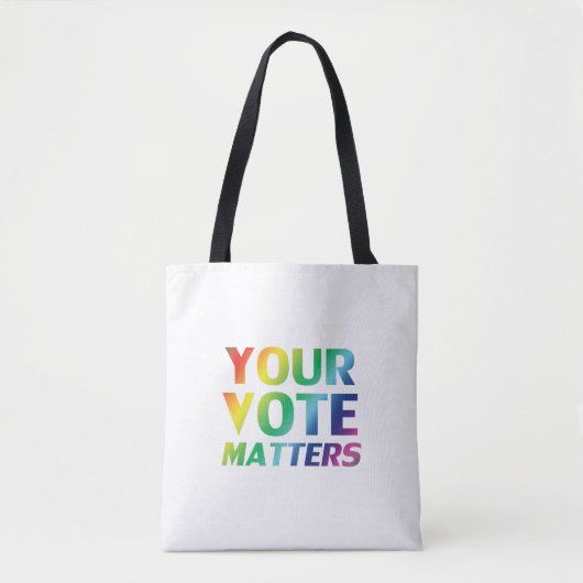 " uw stem is belangrijk " - pride clgbetq lgbt reg tote bag (Voorkant)