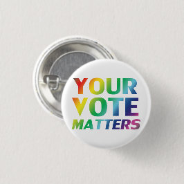 " uw stem is belangrijk " pride kleuren knoppen ronde button 3,2 cm