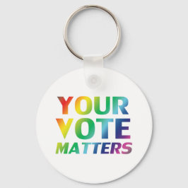 "Uw stem is belangrijk" pride lgbtq lgbt regenboog Sleutelhanger