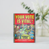 Uw stem is essentieel! briefkaart (Staand voorkant)