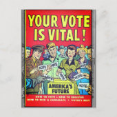 Uw stem is essentieel! briefkaart (Voorkant)