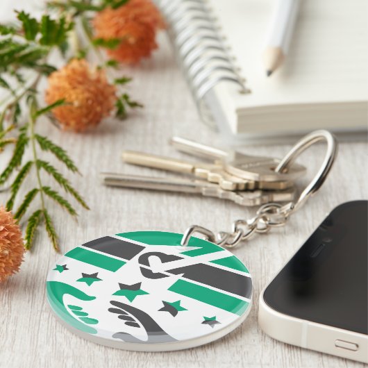 Uw stem is uw stem sleutelhanger (Voorkant Rechts)