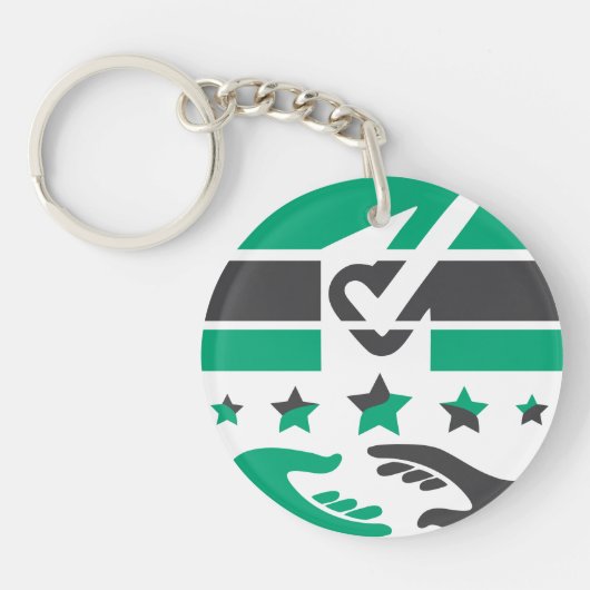 Uw stem is uw stem sleutelhanger (Voorkant)