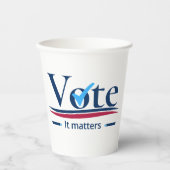 Uw stem is van belang papieren bekers (Voorkant)