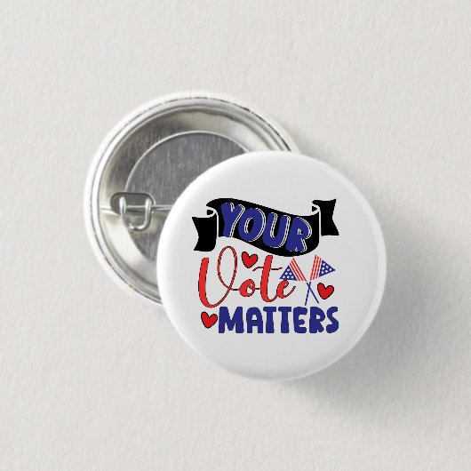 Uw stem is van belang ronde button 3,2 cm (Voorkant /achterkant)