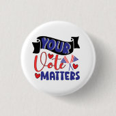 Uw stem is van belang ronde button 3,2 cm (Voorkant)