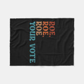 Uw stem Pro Choice Vrouwenrechten Retro Fleece Deken (Voorkant (Horizontaal))