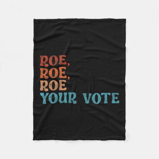 Uw stem Pro Choice Vrouwenrechten Retro Fleece Deken (Voorkant)
