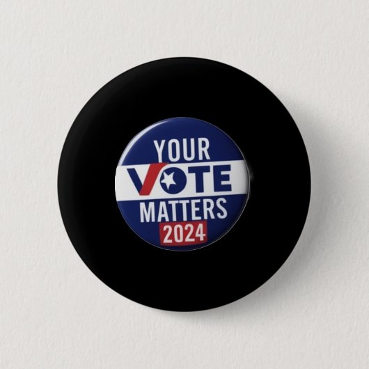 Uw stem S 2024 Campaign Button Design Sticker (Voorkant)