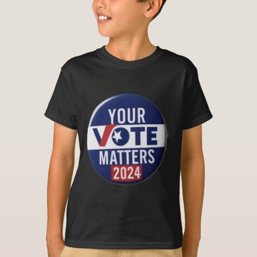 Uw stem S 2024 Campaign Button Design Sticker T-shirt (Voorkant)