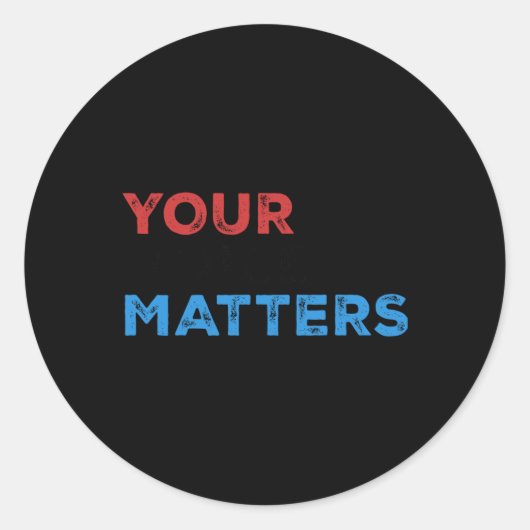 Uw stem S – Empowering Statement Design - 3 KOL Ronde Sticker (Voorkant)