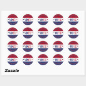 Uw stem telt de Amerikaanse vlag Ronde Sticker (Vel)