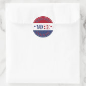 Uw stem telt de Amerikaanse vlag Ronde Sticker (Tas)