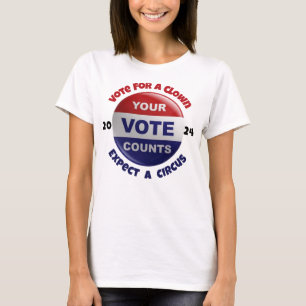 Uw stem telt Grappig politiek citaat T-shirt
