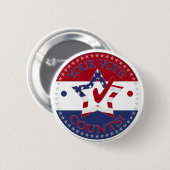 Uw stem telt het stervinkje ronde button 5,7 cm (Voorkant /achterkant)