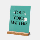 Uw stem telt optie 2 acryl bord (Hoek)