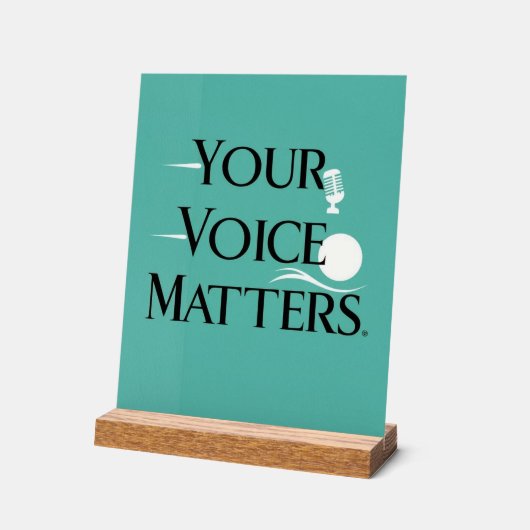 Uw stem telt optie 2 acryl bord (Hoek)